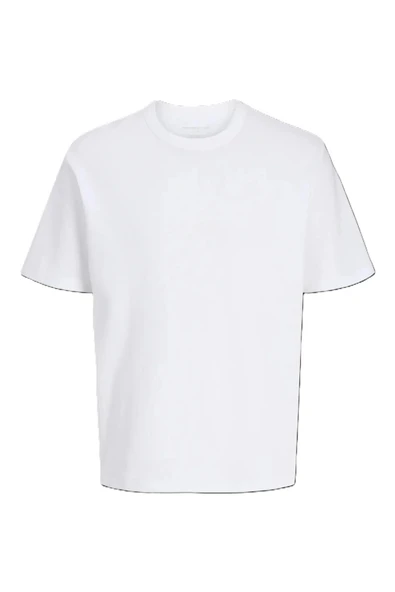 Jack&Jones 12289941 0 Yaka Erkek Tshirt - Beyaz ürün görseli 1