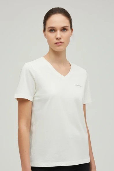 WB 11CT126 6FX EKRU Kadın Bej T-Shirt - 102063507 ürün görseli 1