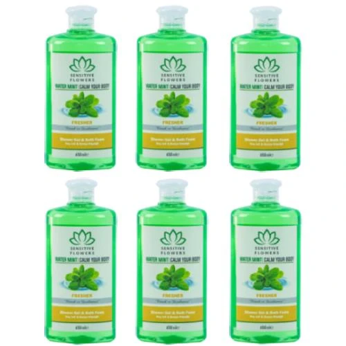 Sensitive Flowers Water Mint Fresher Duş Jeli 6 X 650 Ml ürün görseli 1