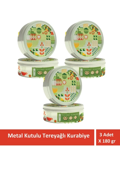 Harras Tereyağlı Kurabiye Metal Kutulu 3 Adet x 180 gr ürün görseli 1