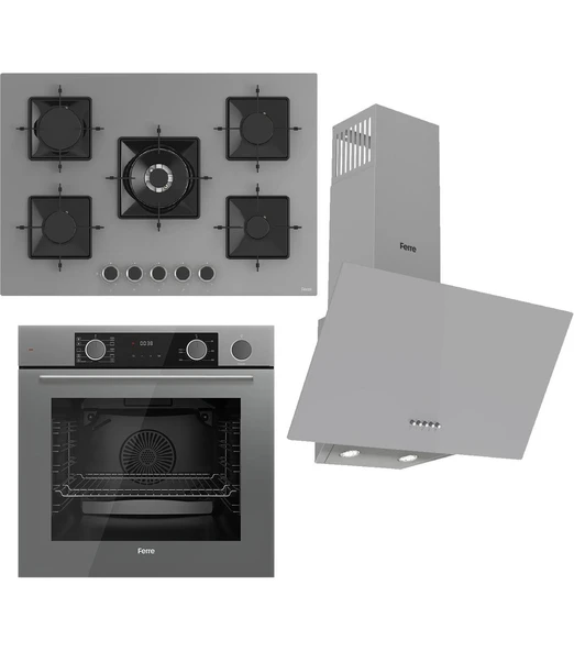 Steamart Ss Serisi Gri Set (SS038 + XE64CPR +D087 ) -75'lik Seri Kare Emaye Izgara ürün görseli 1