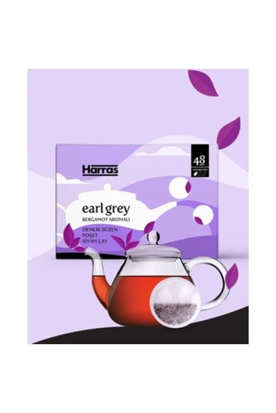Harras Earl Grey Demlik Poşet Çay 48'lix3 Paket ürün görseli 1