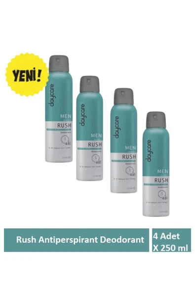 Daycare Rush men erkek deodorant anti perspirant 4 adet X 250 ml ürün görseli 1