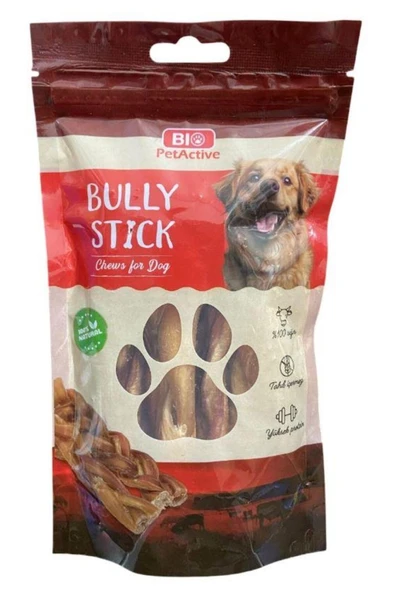 Biopetactive Bully Stıck Chews For Dog Örgü Köpek Ödülü 100g ürün görseli 1
