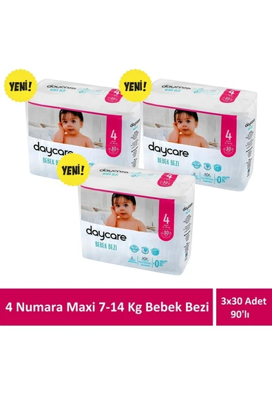 Daycare Maxi 4 numara 7-14 kg bebek bezi 3x30 90 Adet ürün görseli 1