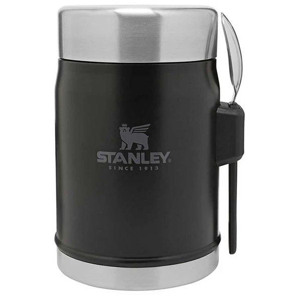 Stanley Paslanmaz Çelik Yemek Termosu Kaşıklı 0,40lt Siyah ürün görseli 1