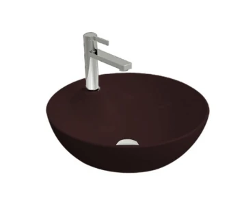 Newarc Newart Tezgah Üstü Batarya Delikli Lavabo Mat Siyah 42,5X15,5Cm ürün görseli 1