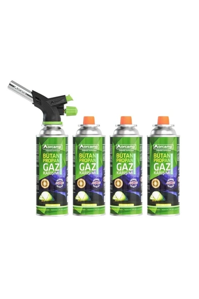 Orcamp Çakmaklı Kartuş Pürmüz Set CX-500 + 3 Adet 227 Gr Gaz ürün görseli 1