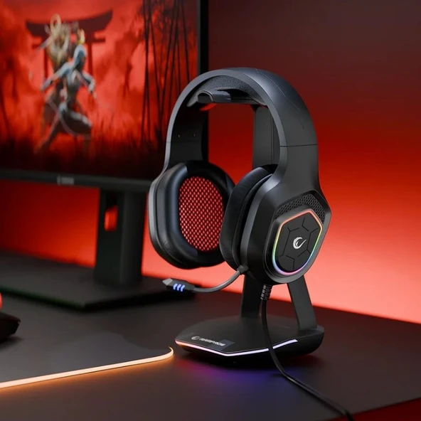 Rampage RM-K90 Vector Oyuncu Kulaklığı Siyah - Resim 4