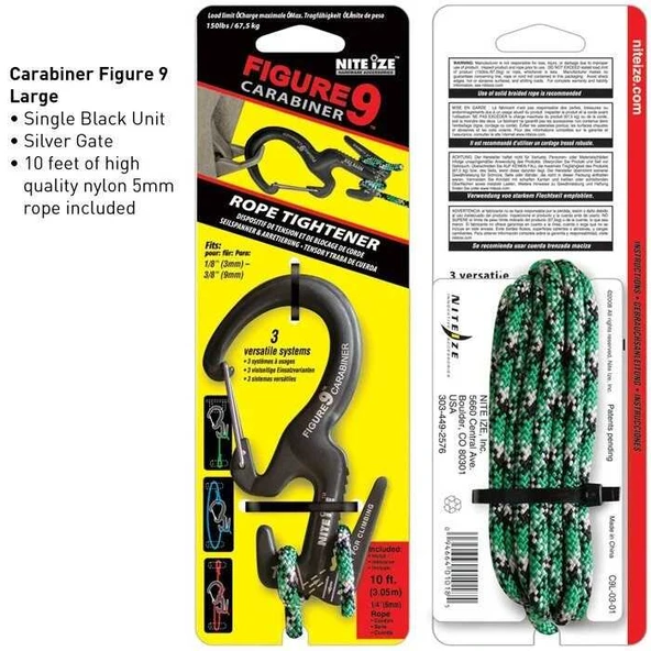 Nite- Ize Small F9 Carabiner İpli Karabina ürün görseli 1