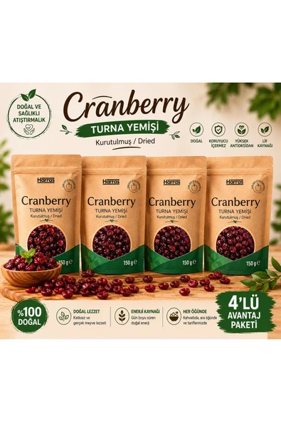 Harras Cranberry Turna Yemişi 4x150 g ürün görseli 1