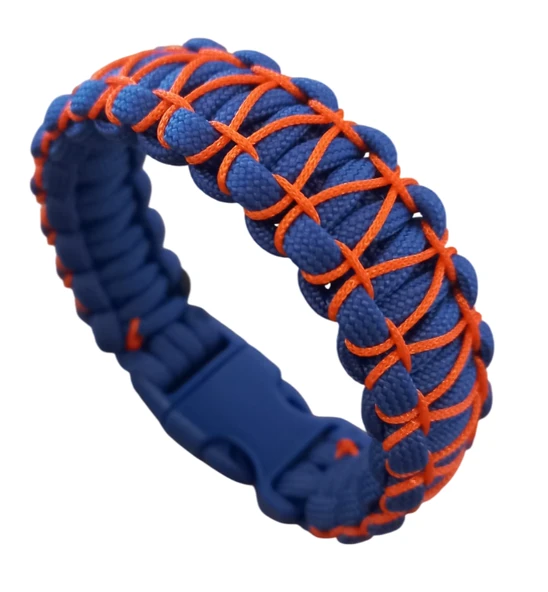 By Paracord Bileklik Erkek Mavi Turuncu 2 ürün görseli 1