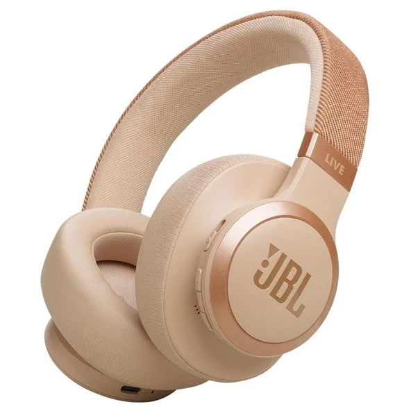 JBL Live 770NC Kum Beji Bluetooth Kulak Üstü Siyah Kulaklık ürün görseli 1