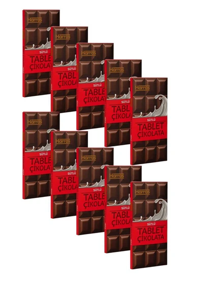 Harras Klasik Sütlü Tablet Çikolata 10 Adet x 80g ürün görseli 1