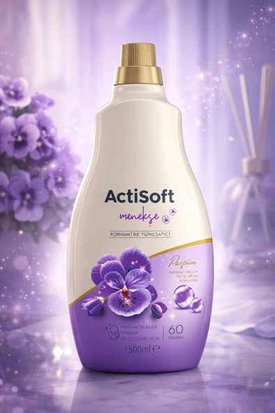 actisoft Menekşe Konsantre Çamaşır Yumuşatıcısı 1500 ml – 60 Yıkama ürün görseli 1