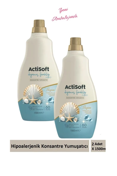 actisoft Okyanus Ferahlığı Konsantre Çamaşır Yumuşatıcı 1500 ml X 2 Adet ürün görseli 1