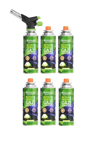 Orcamp Çakmaklı Kartuş Pürmüz Set CX-500 + 5 Adet 227 Gr Gaz ürün görseli 1