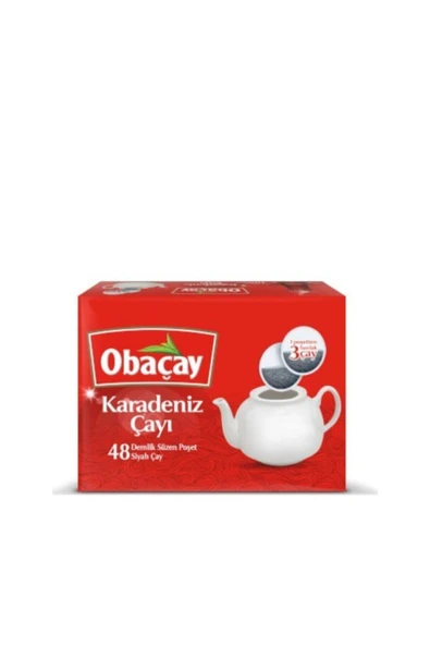 Obaçay Demlik Poşet Karadeniz Çayı 48'li ürün görseli 1