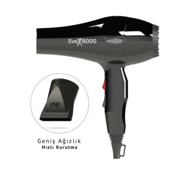 Etap Evox8000 Siyah  2500 W  Saç Kurutma Makinesi ürün görseli 1