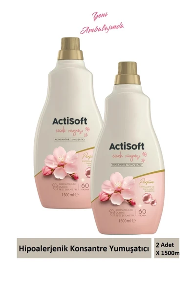 actisoft Çiçek Rüyası Konsantre Yumuşatıcı Parfüm Kapsüllü 1500ml X 2 Adet ürün görseli 1