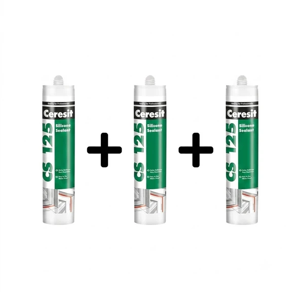 ceresit cs225 silikon şeffaf 240 ml 3 ADET ürün görseli 1
