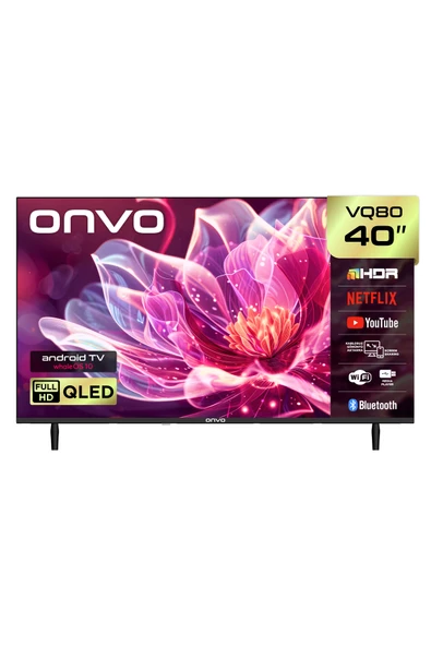 ONVO 40VQ80F2FA 40'' 102 Ekran Uydu Alıcılı Full HD WhaleOS QLED TV ürün görseli 1