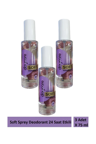 Daycare Sprey soft deodorant for women 24 saat koruma 3 adet X 75 ml ürün görseli 1