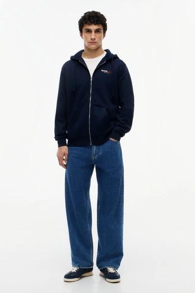 TJM REG DNA BACKPRINT FZ HD Erkek Mavi Sweatshirt - DM0DM23404 ürün görseli 1