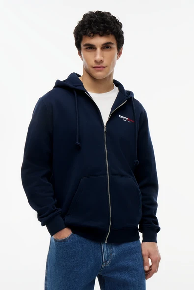 TJM REG DNA BACKPRINT FZ HD Erkek Mavi Sweatshirt - DM0DM23404 ürün görseli 1