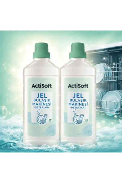 actisoft Jel Bulaşık Makinesi Deterjanı 1000 ml x 2 Adet ürün görseli 1