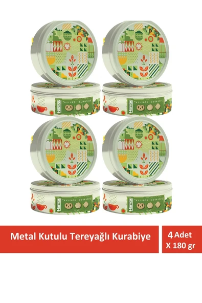 Harras Tereyağlı Kurabiye Metal Kutulu 4 Adet x 180 gr ürün görseli 1