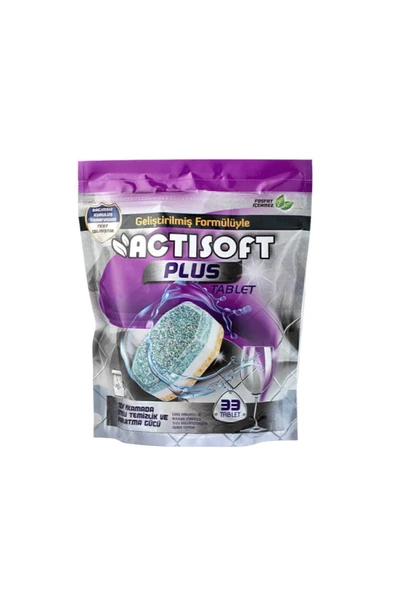 actisoft ACTİSOFT PLUS BULAŞIK MAKİNASI 33'LÜ TABLET (33 YIKAMA) ürün görseli 1