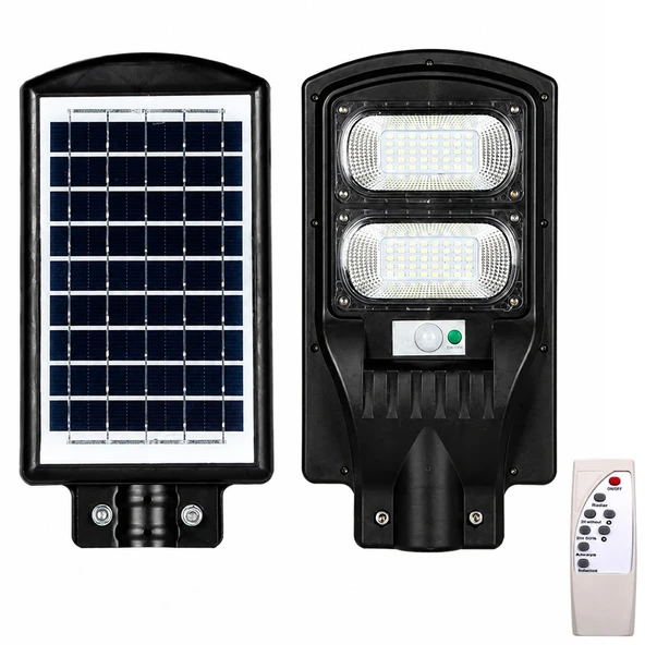 Solar LED Sokak Armatürü 100W Güneş Panelli Kumandalı Dış Mekan Bahçe Aydınlatma Lambası ürün görseli 1