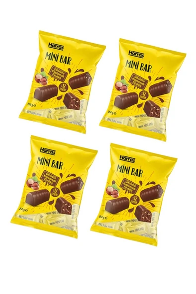 Harras Bol Fındıklı Çikolata Mini Bar Doyurucu Atıştırmalık 4x250 gr ürün görseli 1