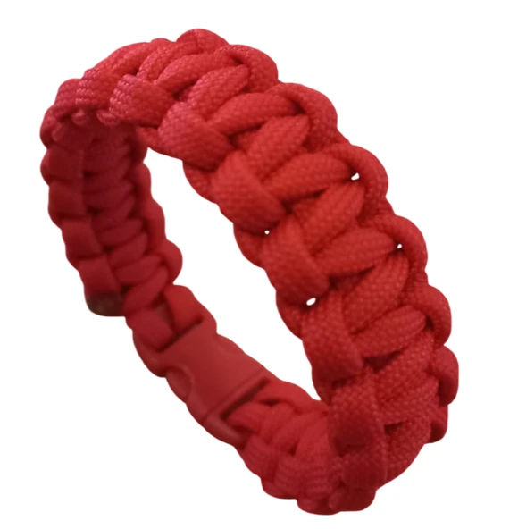 By Paracord Bileklik Kadın Kırmızı 2 ürün görseli 1