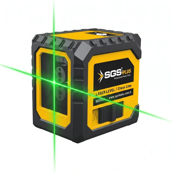 SGS Plus SGS5427 3.7V Şarjlı Yeşil Lazer Terazi 2 Çizgili Yatay Dikey Hizalama Distomat Seti ürün görseli 1
