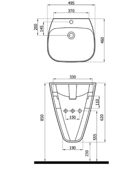 LOFT MONOBLOK LAVABO PARLAK TURUNCU - Resim 2