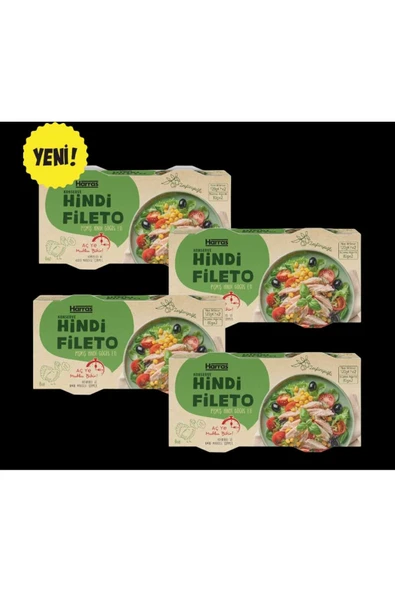 Harras Hindi Fileto Konserve 27g Protein Keto Şekersiz Pratik Diyet Hazır Yemek 4 Adet 2'li Paket ürün görseli 1
