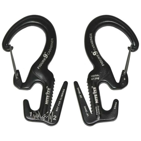Nite- Ize Figure 9 Carabiner Small Black Karabina ürün görseli 1