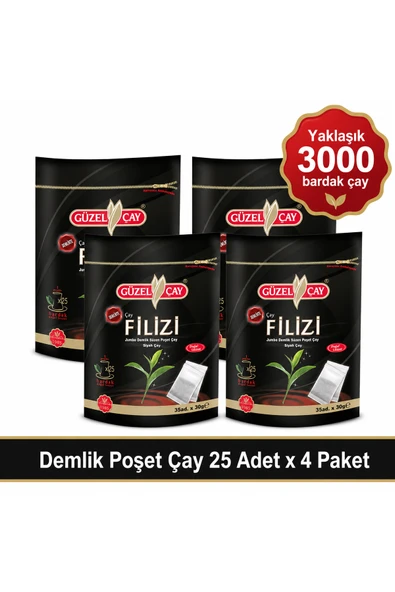 Güzel Çay Güzelçay Çay Filizi Demlik Poşet Çay 4 Paket ürün görseli 1