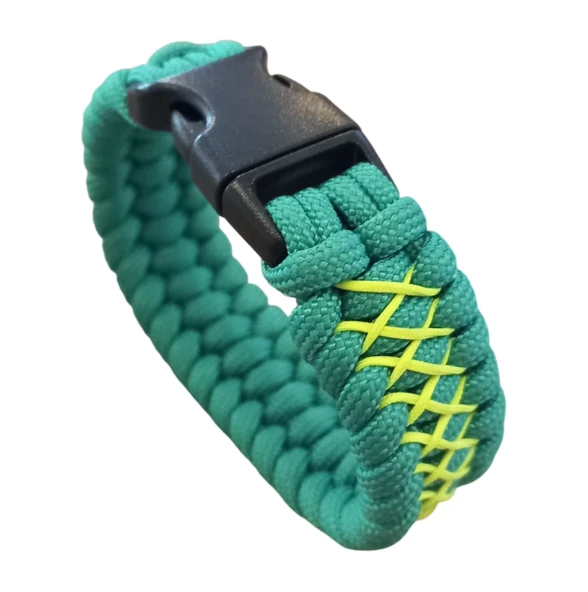 By Paracord Bileklik Erkek Yeşil - Resim 2