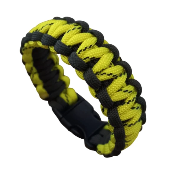 By Paracord Bileklik Erkek Sarı Siyah1 ürün görseli 1