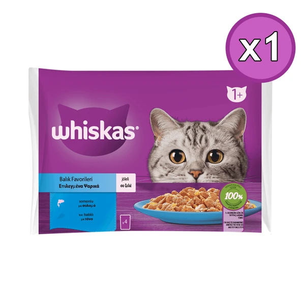 Whiskas 4x85 Gr Balık Favorileri Kedi Yaş Maması 1 Adet ürün görseli 1