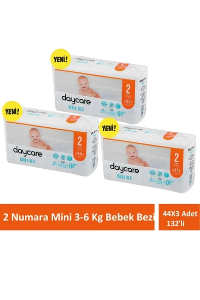 Daycare Mini 2 Numara 3-6 kg Bebek Bezi 3x44 132 Adet ürün görseli 1