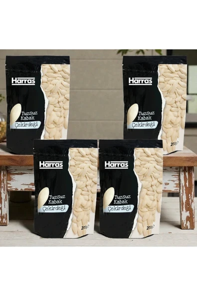 Harras Kavrulmuş Tuzsuz Kabak Çekirdeği 200 Gr X 4 Adet ürün görseli 1