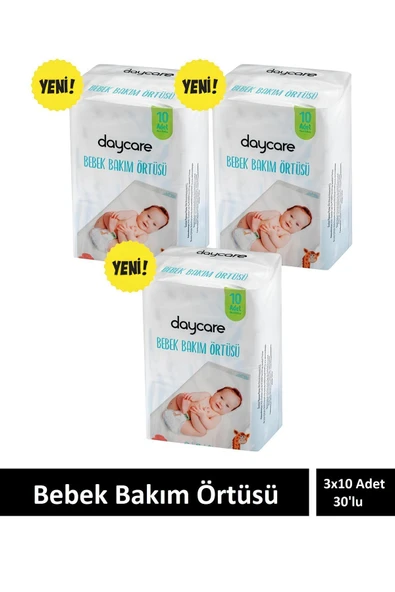 Daycare Bebek bakım örtüsü alt açma alt değiştirme 3X10 30 Adet ürün görseli 1
