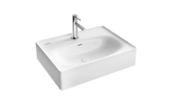 Equal Lavabo Dikdörtgen, 60x45 cm Tek Armatür Deli ürün görseli 1