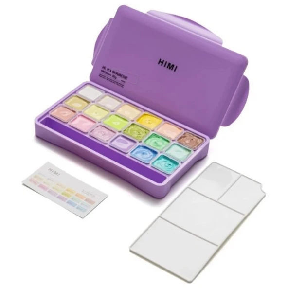 Himi Jelly Cup Guaj Boya Seti 18 Renk Pastel ürün görseli 1