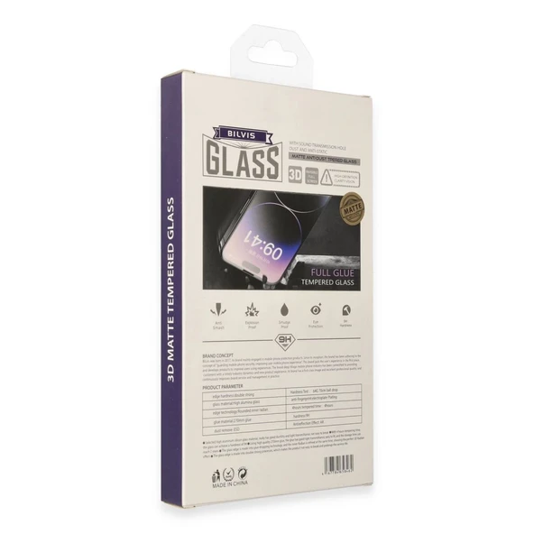 İphone 14 Pro Bilvis 3d Mat Cam Ekran Koruyucu - Resim 2