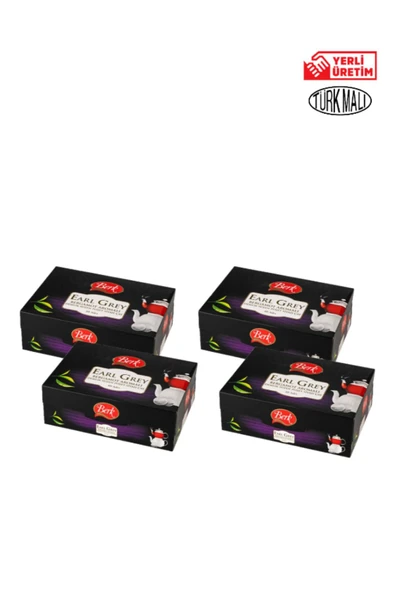 Berk Siyah Çay Demlik Poşet Çay Earl Grey Bergamot Aromalı 48'li x 4 Paket ürün görseli 1